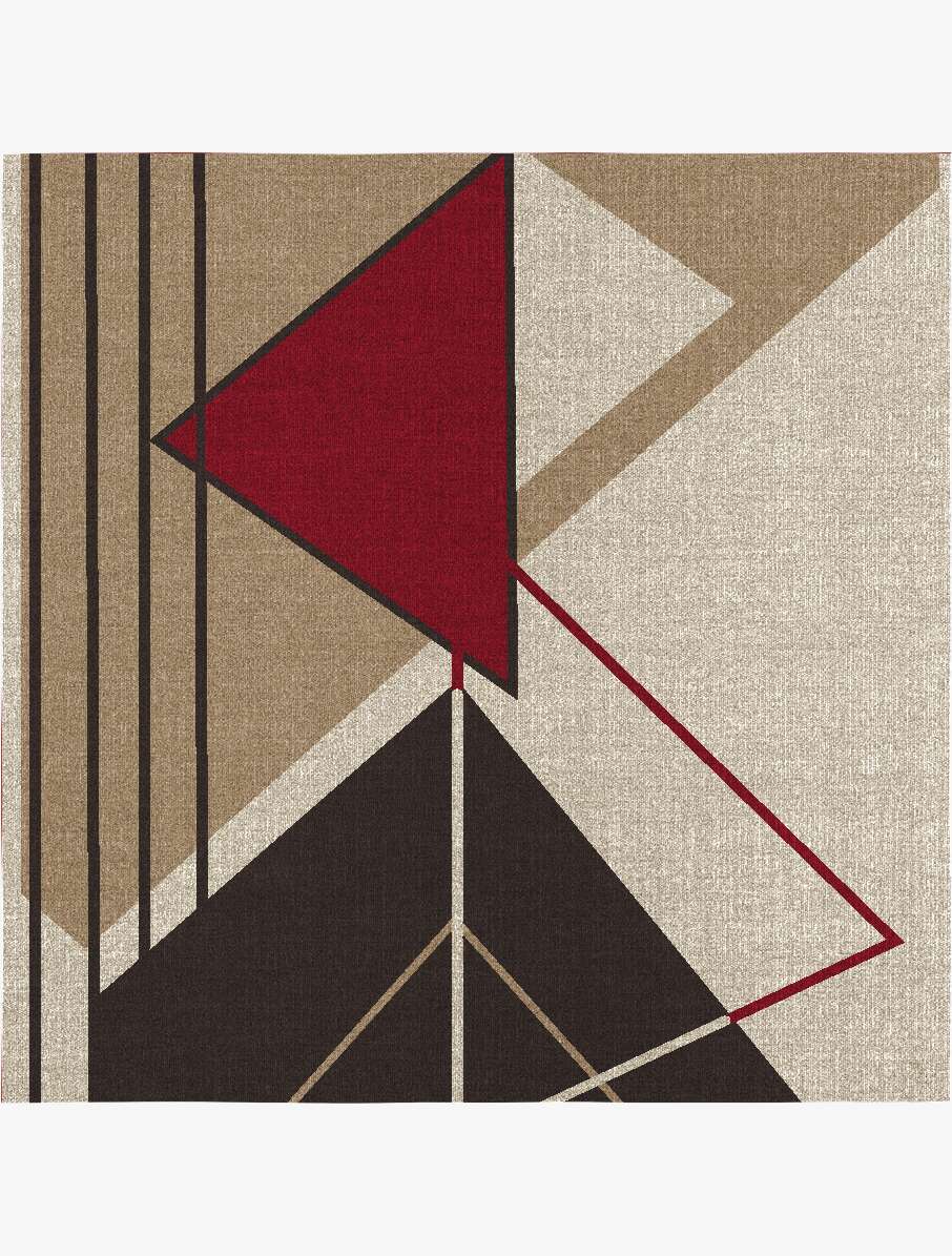 Origami Abstract Square Outdoor Recycled Yarn Custom Rug by Rug Artisan