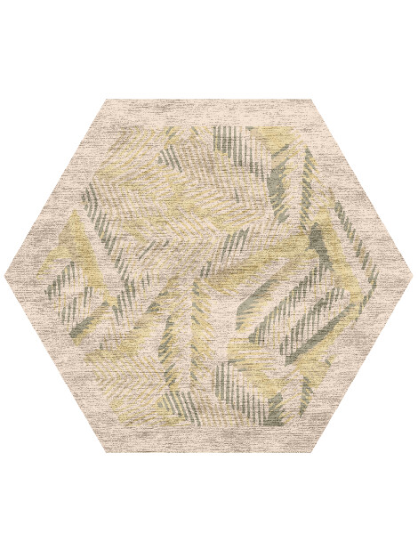 Orikane Origami Hexagon Hand Knotted Bamboo Silk Custom Rug by Rug Artisan