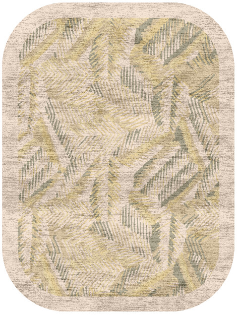Orikane Origami Oblong Hand Knotted Bamboo Silk Custom Rug by Rug Artisan