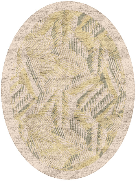 Orikane Origami Oval Hand Tufted Bamboo Silk Custom Rug by Rug Artisan