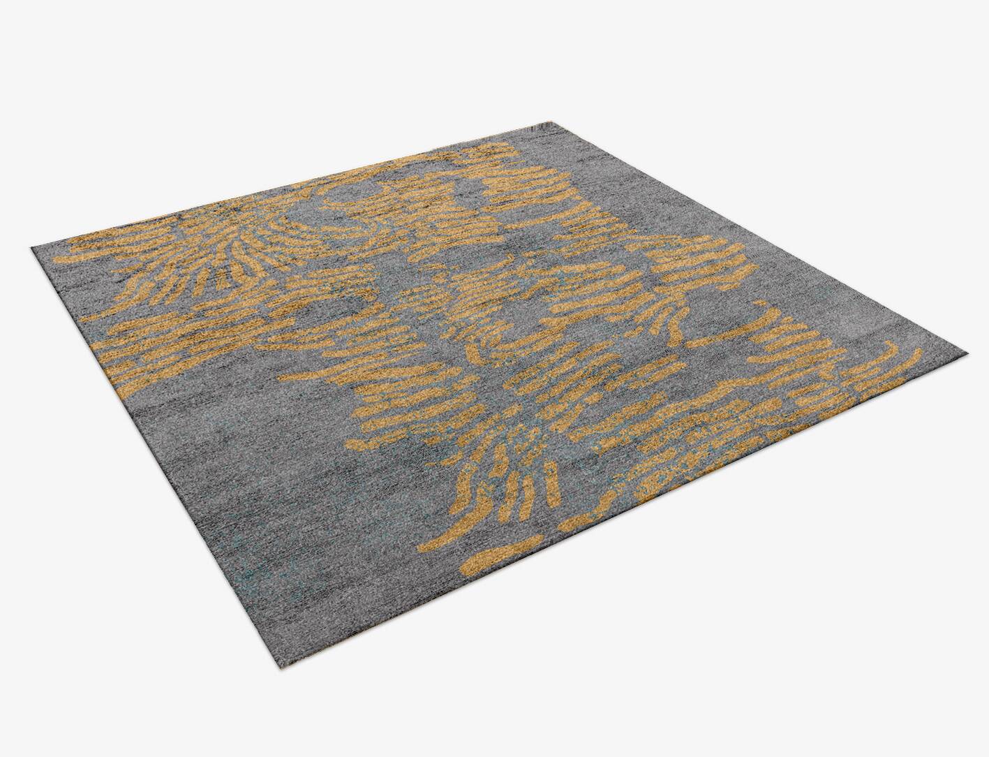 Orla  Square Hand Knotted Bamboo Silk Custom Rug by Rug Artisan