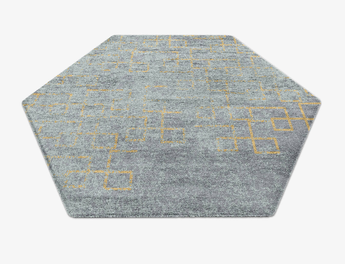 Orris  Hexagon Hand Knotted Bamboo Silk Custom Rug by Rug Artisan