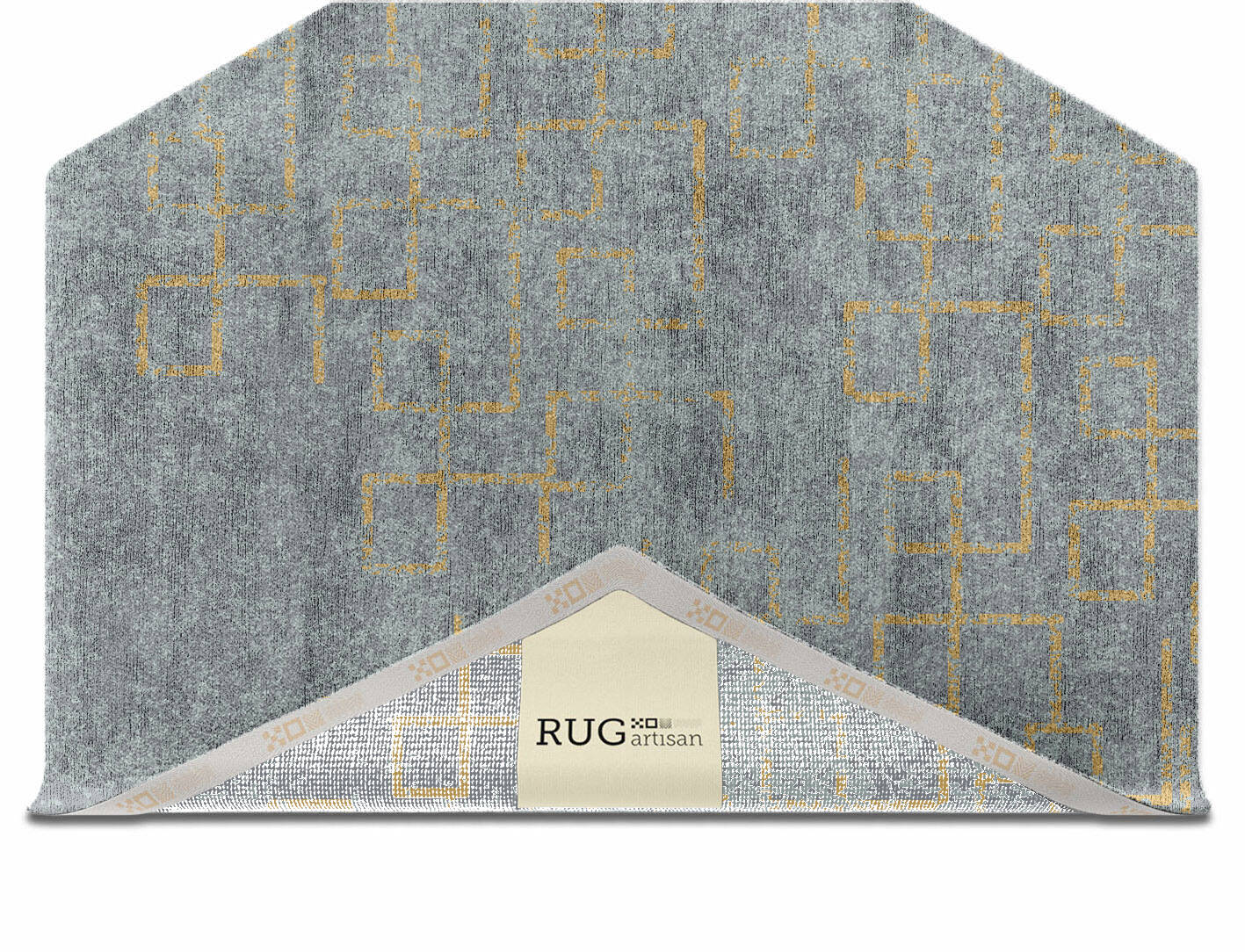 Orris  Hexagon Hand Knotted Bamboo Silk Custom Rug by Rug Artisan