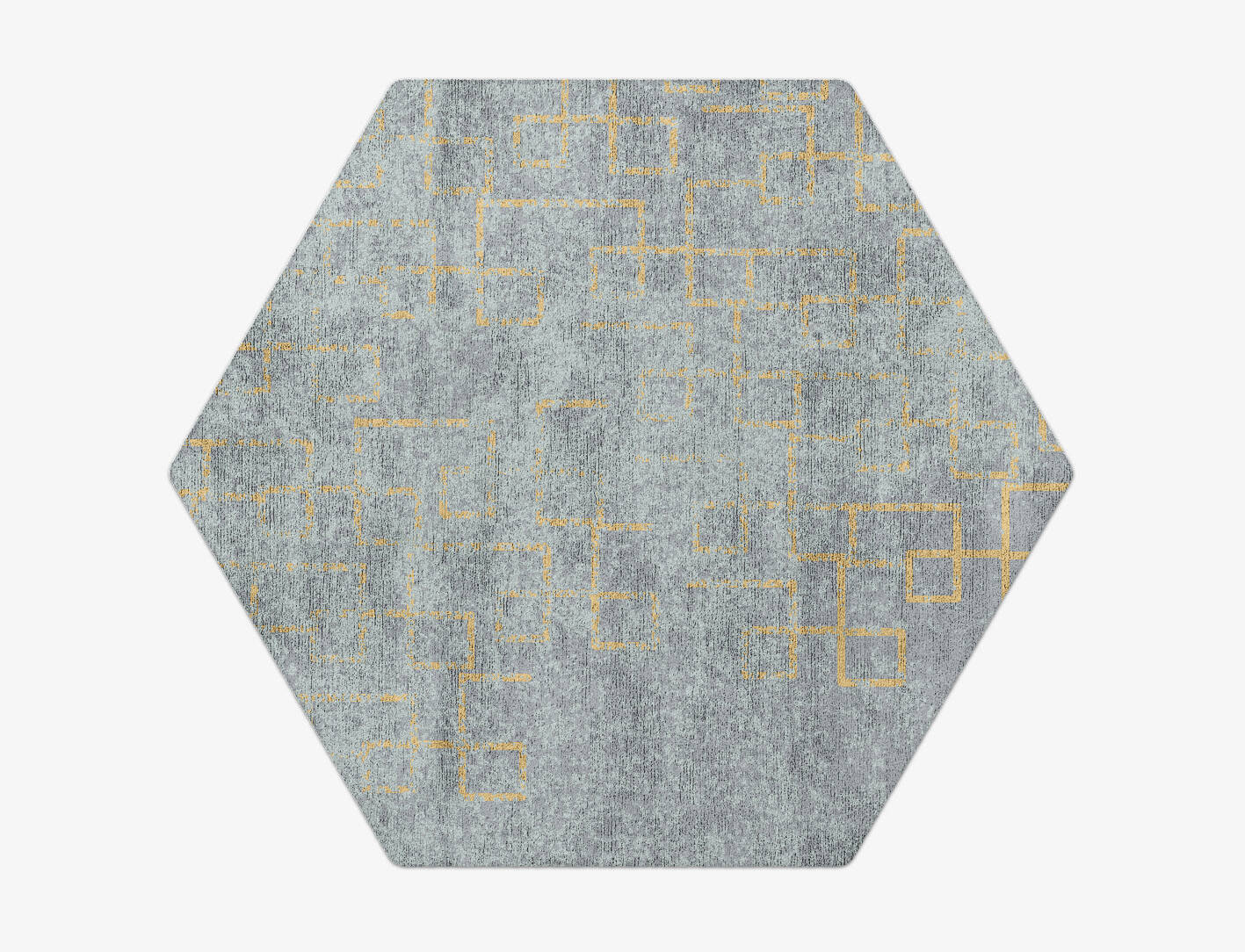 Orris  Hexagon Hand Tufted Bamboo Silk Custom Rug by Rug Artisan