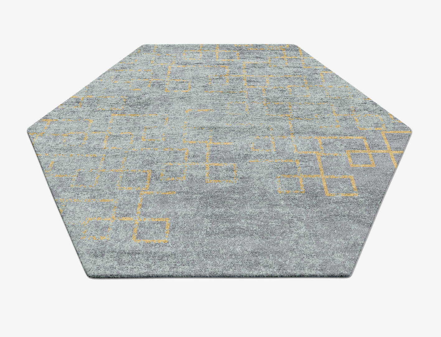 Orris  Hexagon Hand Tufted Bamboo Silk Custom Rug by Rug Artisan