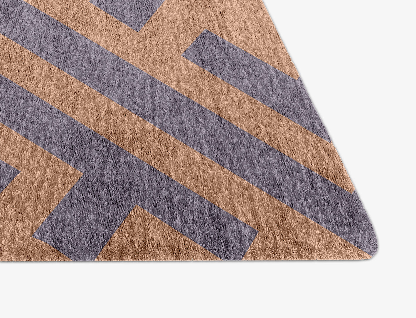 Oscar Geometric Arch Hand Knotted Bamboo Silk Custom Rug by Rug Artisan