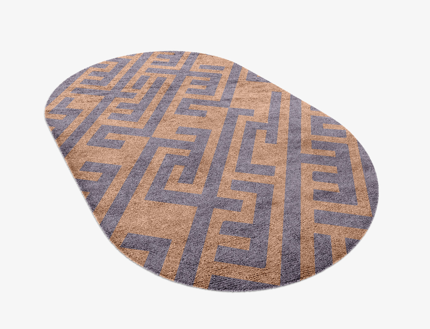 Oscar Geometric Capsule Hand Knotted Bamboo Silk Custom Rug by Rug Artisan