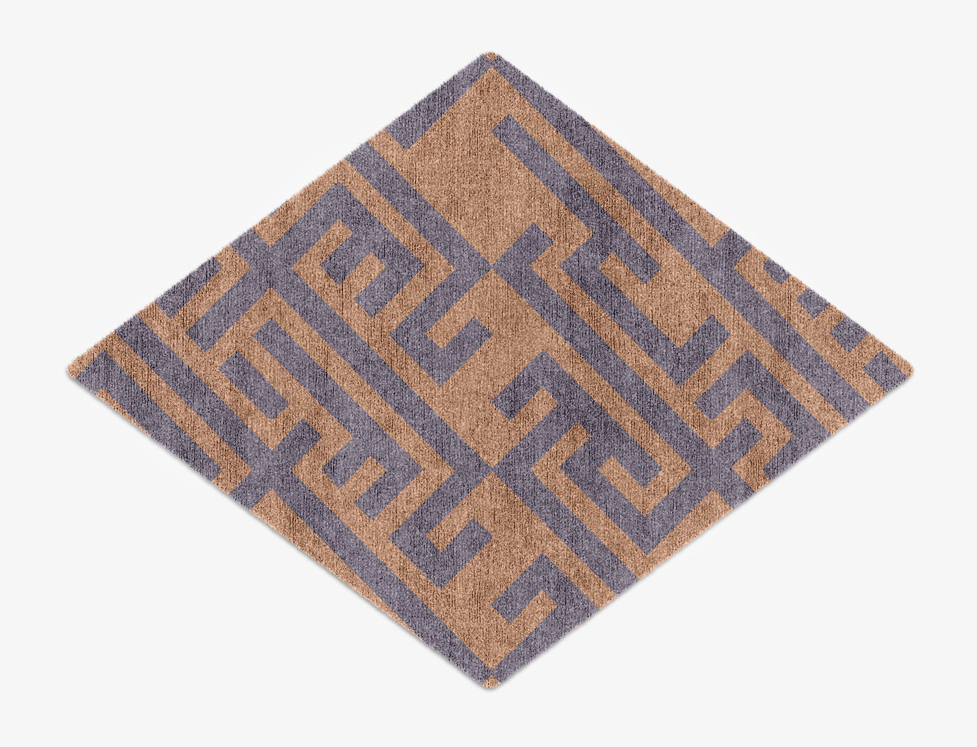 Oscar Geometric Diamond Hand Knotted Bamboo Silk Custom Rug by Rug Artisan