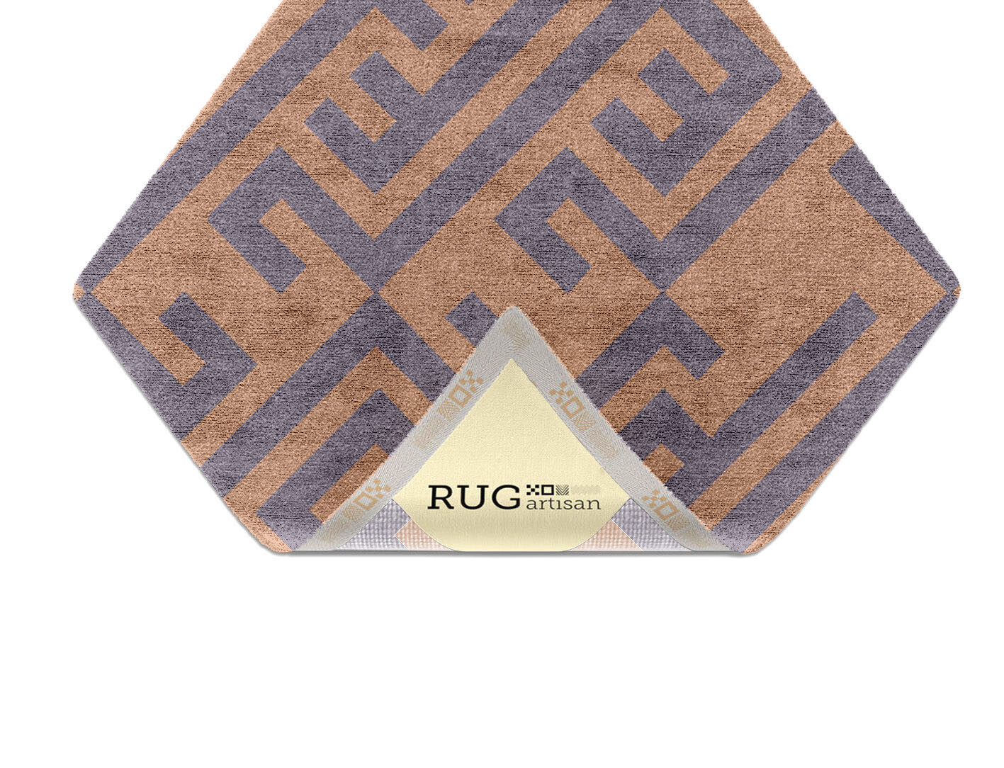 Oscar Geometric Diamond Hand Knotted Bamboo Silk Custom Rug by Rug Artisan