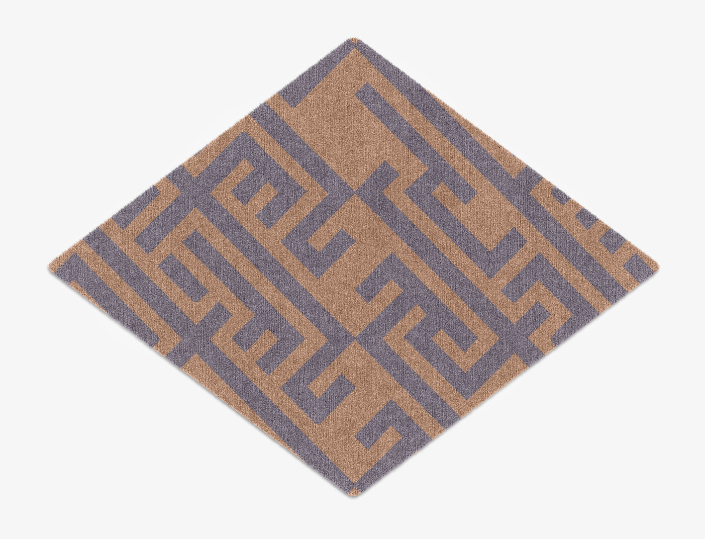 Oscar Geometric Diamond Hand Knotted Tibetan Wool Custom Rug by Rug Artisan