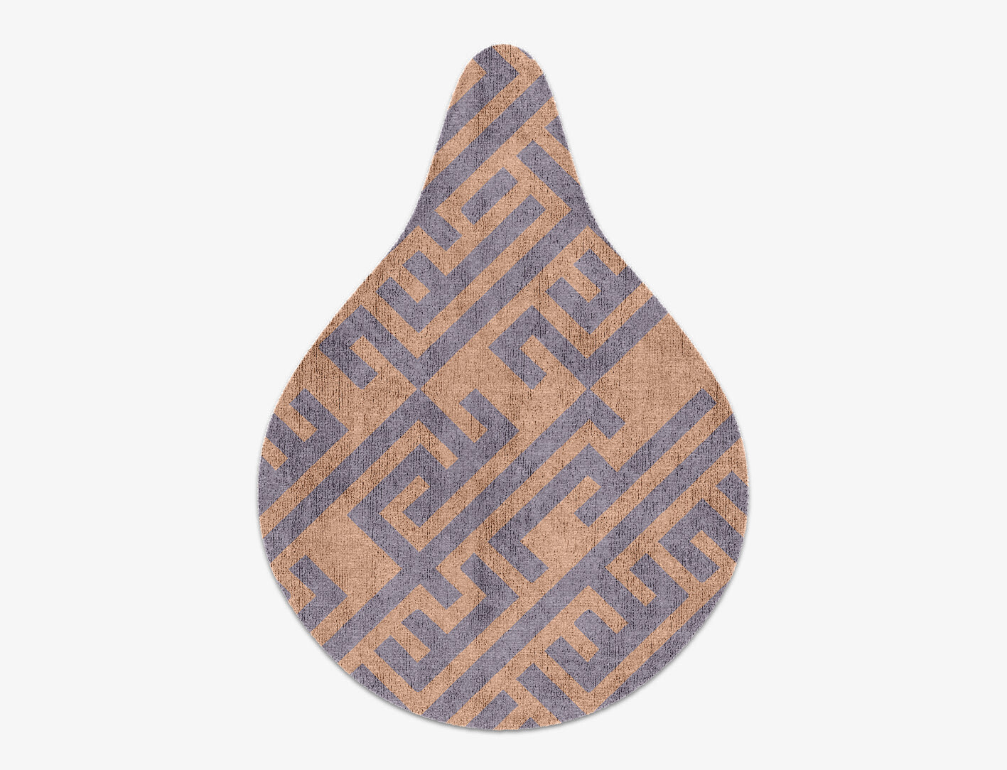 Oscar Geometric Drop Hand Knotted Bamboo Silk Custom Rug by Rug Artisan