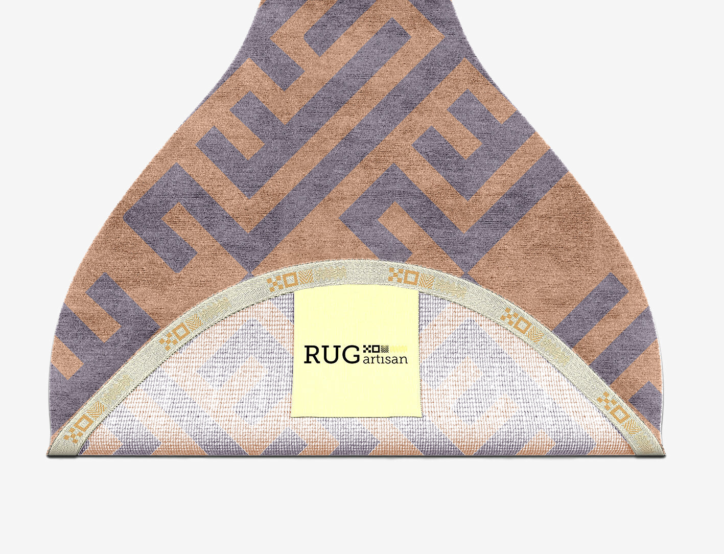 Oscar Geometric Drop Hand Knotted Bamboo Silk Custom Rug by Rug Artisan
