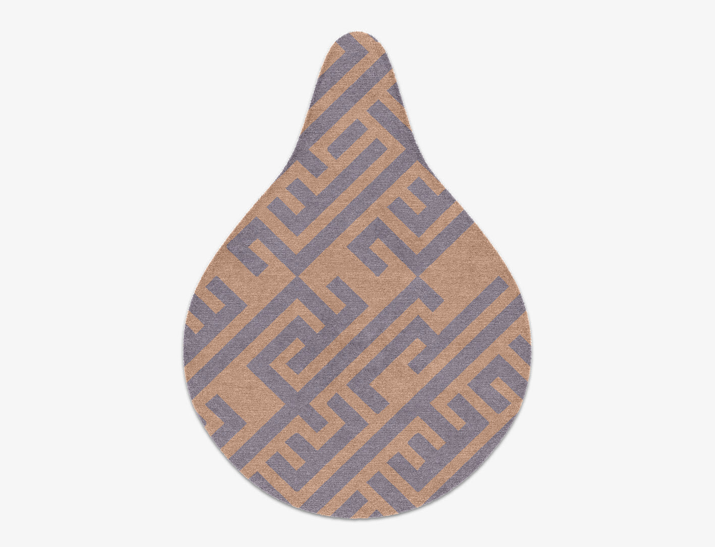 Oscar Geometric Drop Hand Knotted Tibetan Wool Custom Rug by Rug Artisan