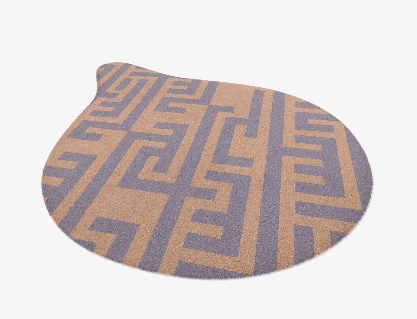 Oscar Geometric Drop Hand Knotted Tibetan Wool Custom Rug by Rug Artisan