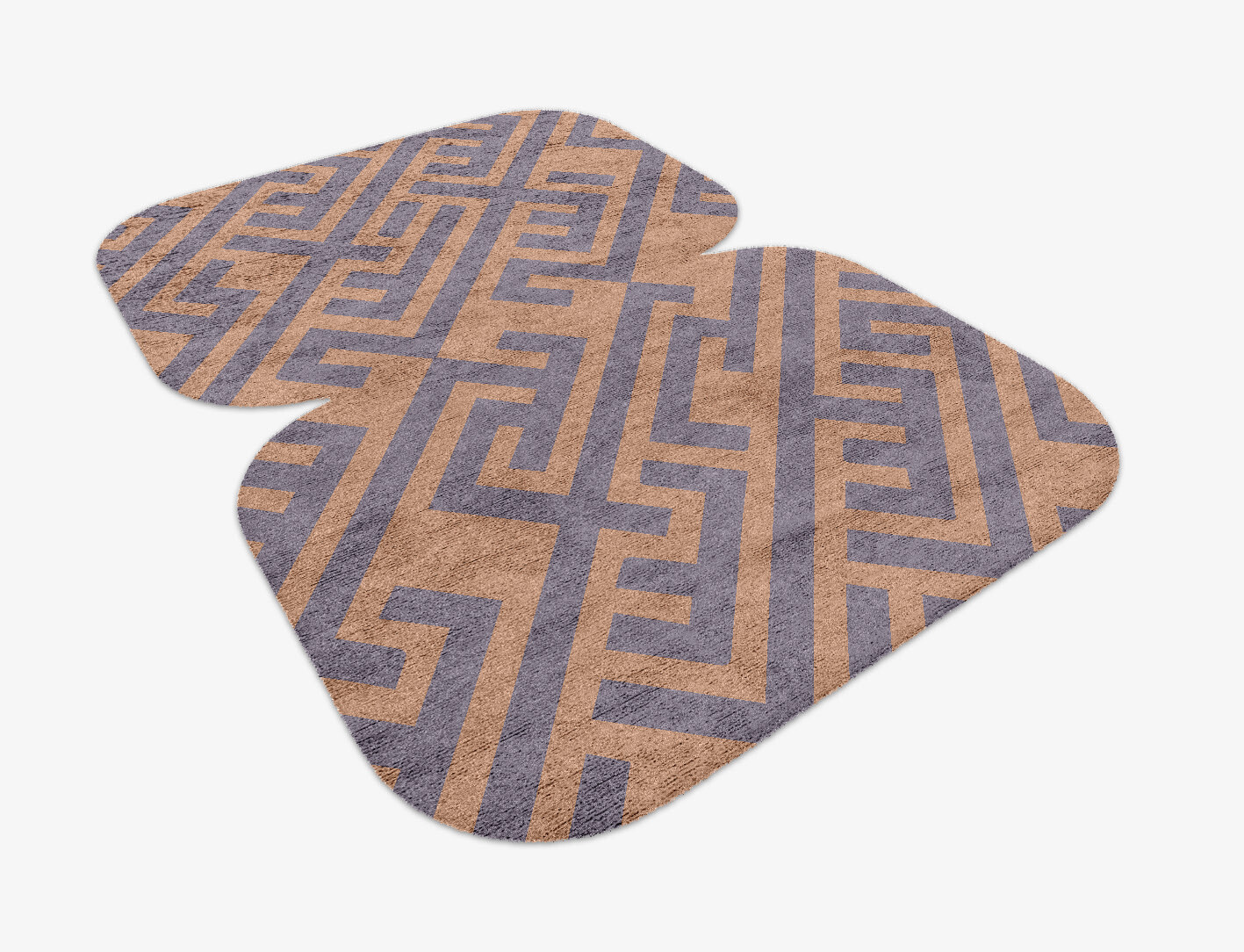 Oscar Geometric Eight Hand Knotted Bamboo Silk Custom Rug by Rug Artisan