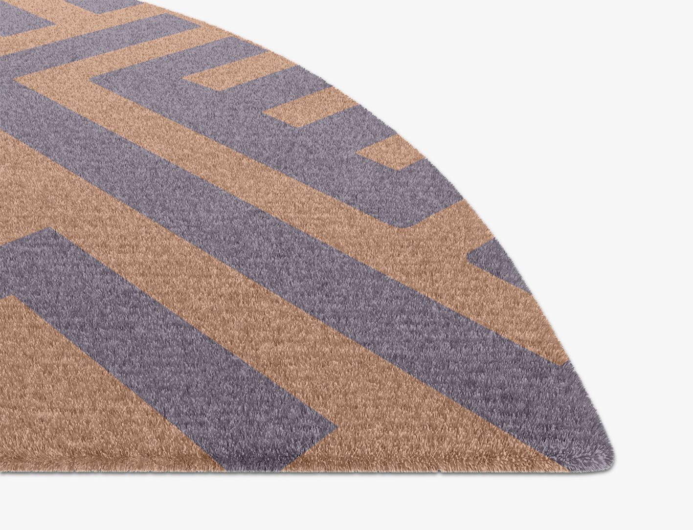 Oscar Geometric Halfmoon Hand Knotted Tibetan Wool Custom Rug by Rug Artisan