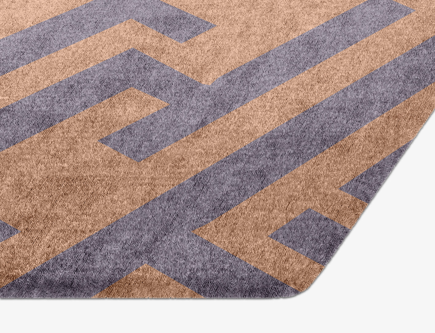 Oscar Geometric Hexagon Hand Knotted Bamboo Silk Custom Rug by Rug Artisan