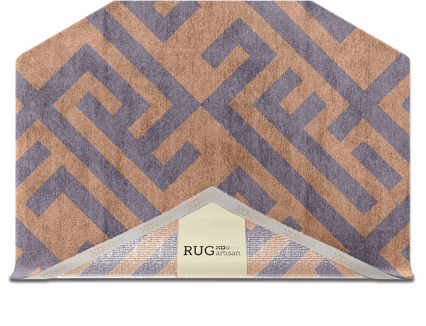 Oscar Geometric Hexagon Hand Knotted Bamboo Silk Custom Rug by Rug Artisan