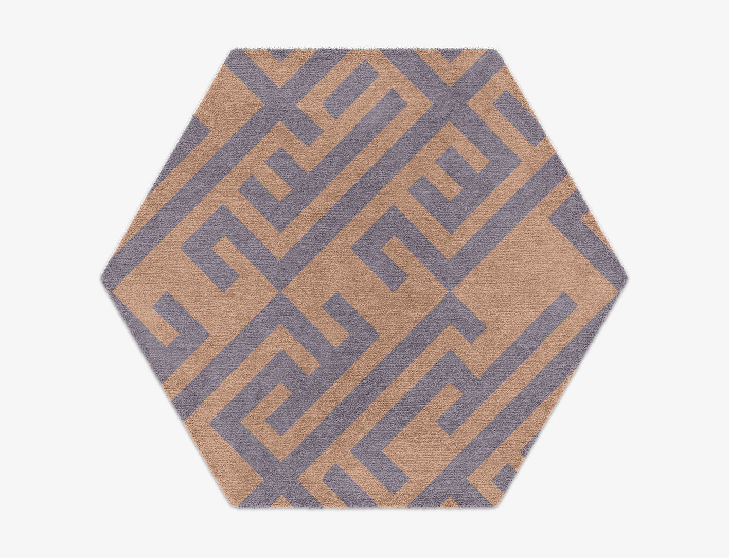 Oscar Geometric Hexagon Hand Knotted Tibetan Wool Custom Rug by Rug Artisan