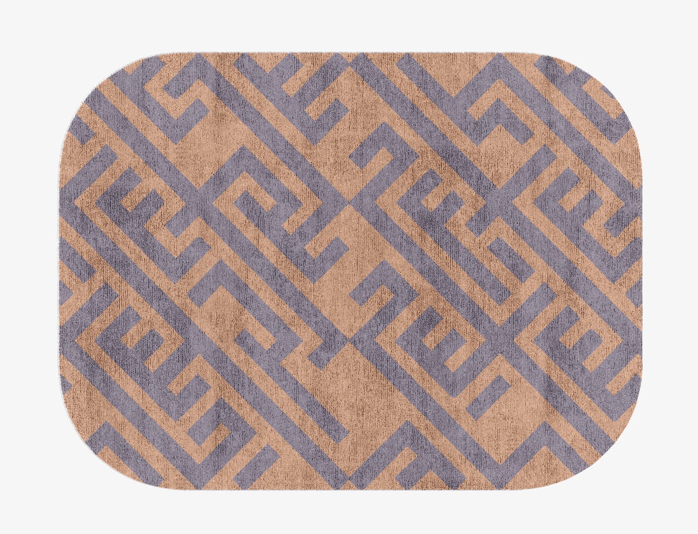 Oscar Geometric Oblong Hand Knotted Bamboo Silk Custom Rug by Rug Artisan