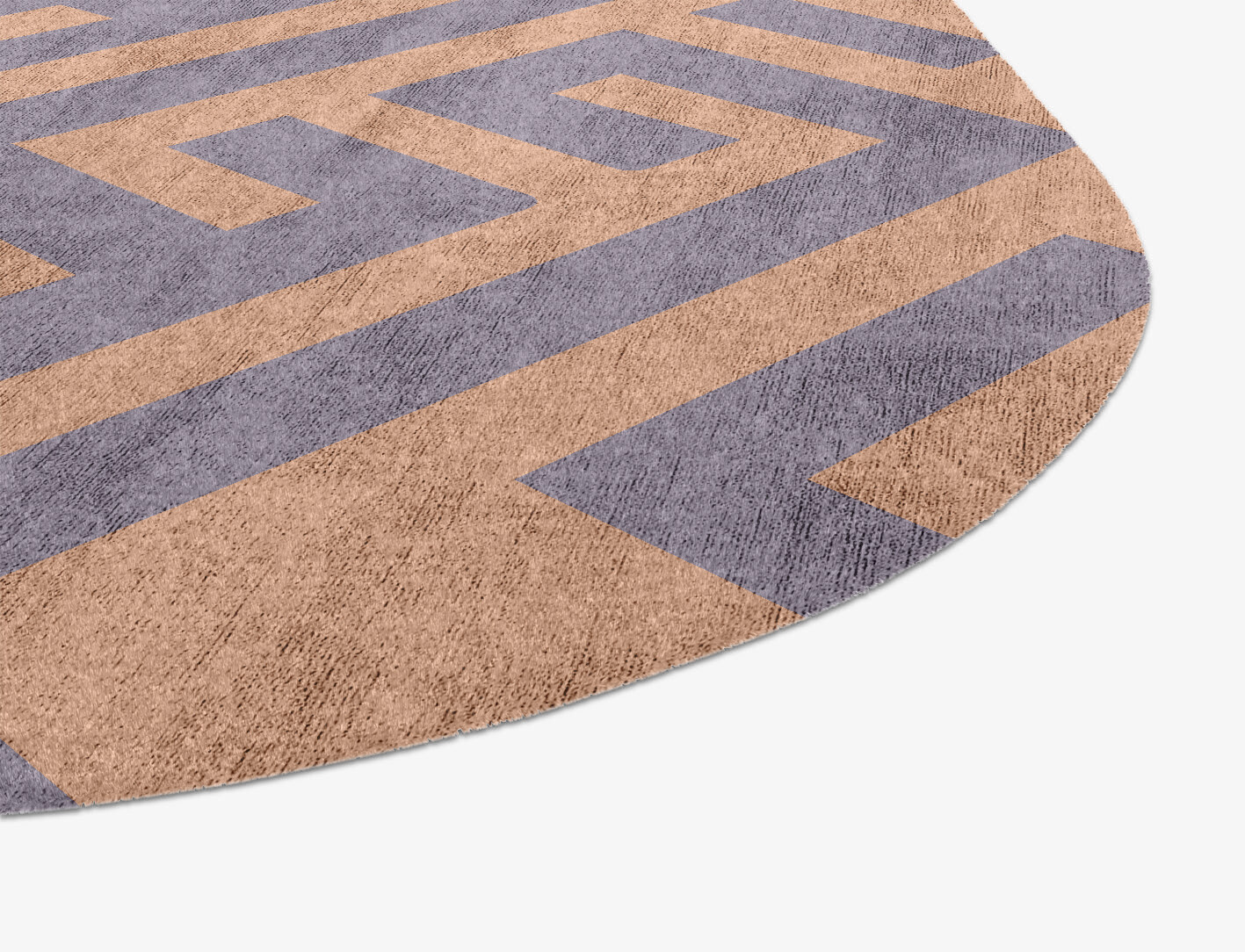 Oscar Geometric Oblong Hand Knotted Bamboo Silk Custom Rug by Rug Artisan
