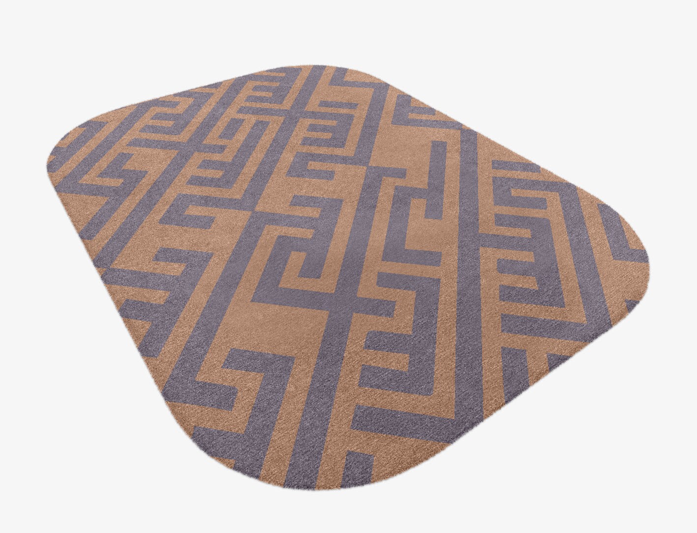 Oscar Geometric Oblong Hand Knotted Tibetan Wool Custom Rug by Rug Artisan
