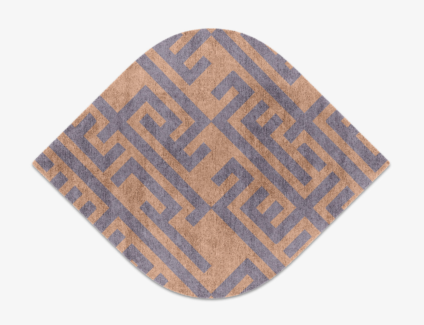 Oscar Geometric Ogee Hand Knotted Bamboo Silk Custom Rug by Rug Artisan
