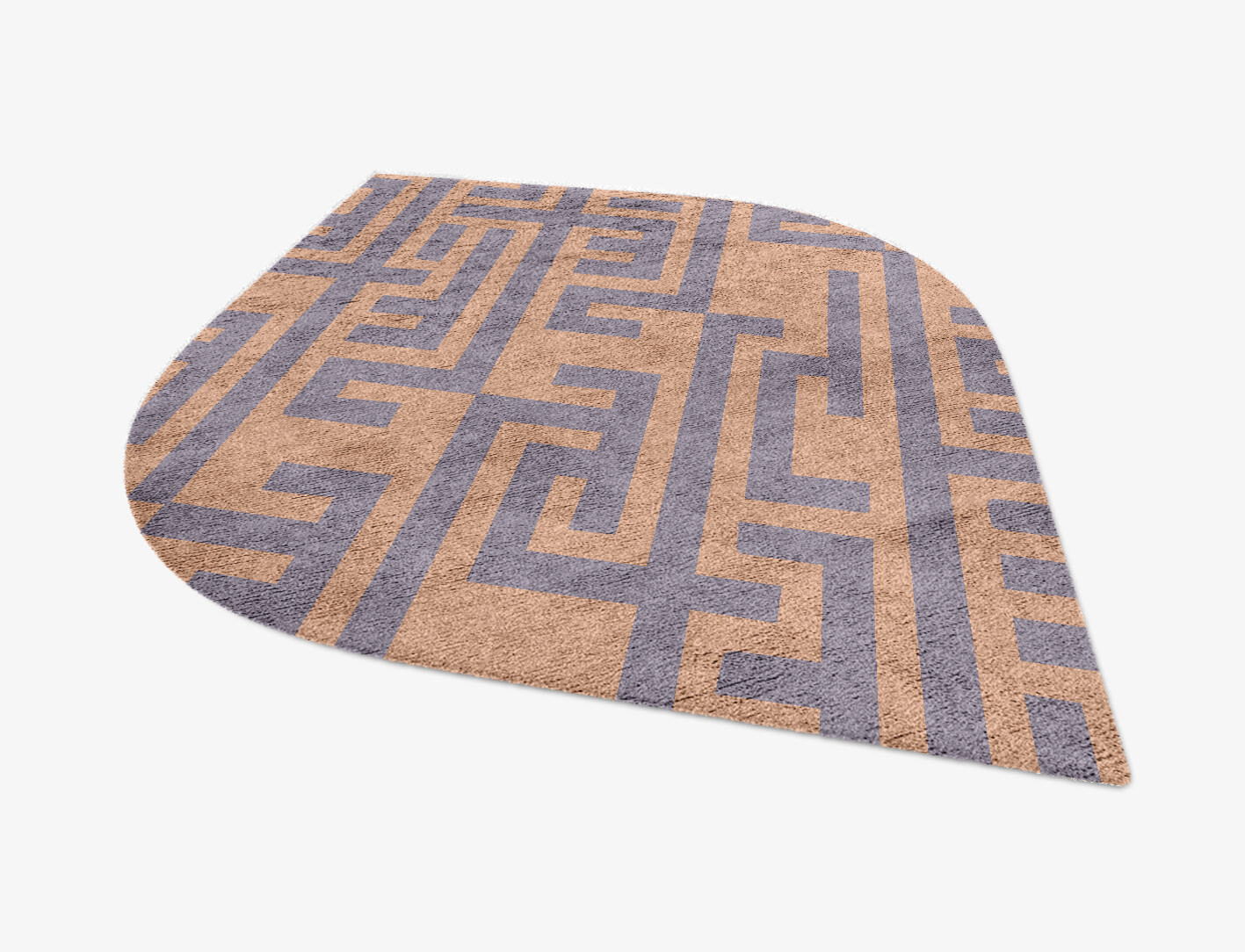 Oscar Geometric Ogee Hand Knotted Bamboo Silk Custom Rug by Rug Artisan