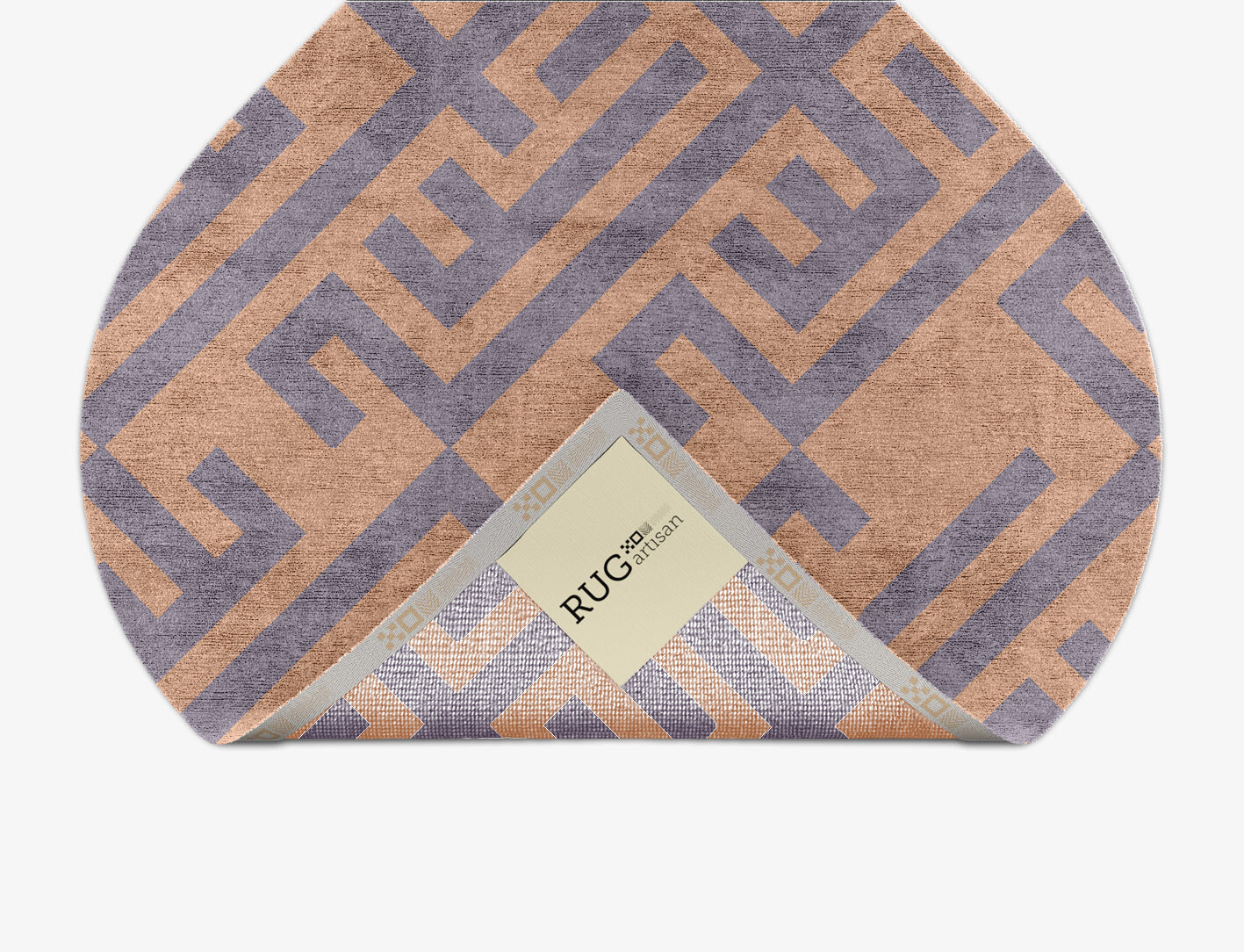 Oscar Geometric Ogee Hand Knotted Bamboo Silk Custom Rug by Rug Artisan