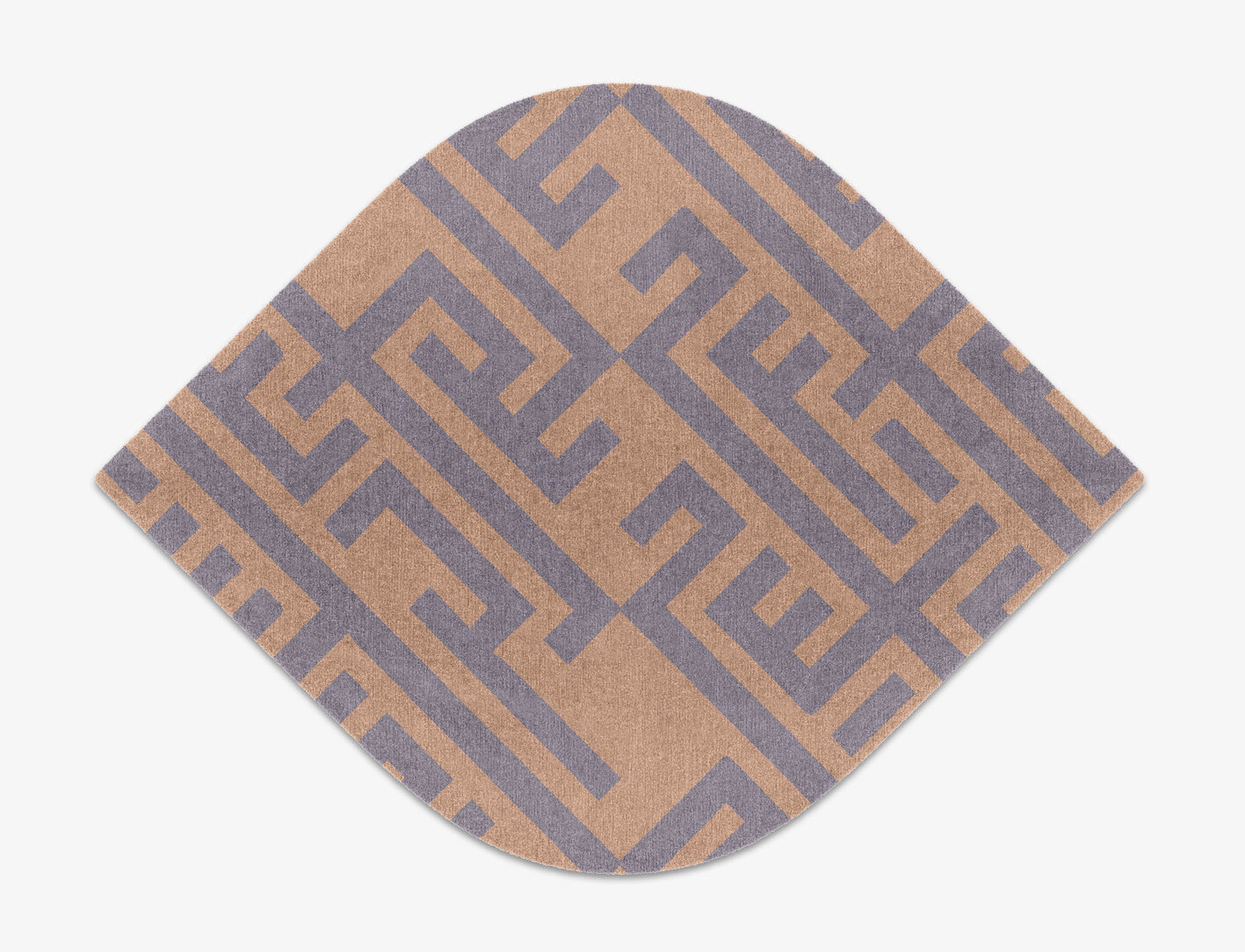 Oscar Geometric Ogee Hand Knotted Tibetan Wool Custom Rug by Rug Artisan