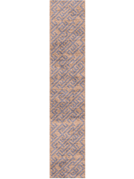 Oscar Modern Geometrics Runner Hand Knotted Bamboo Silk Custom Rug by Rug Artisan