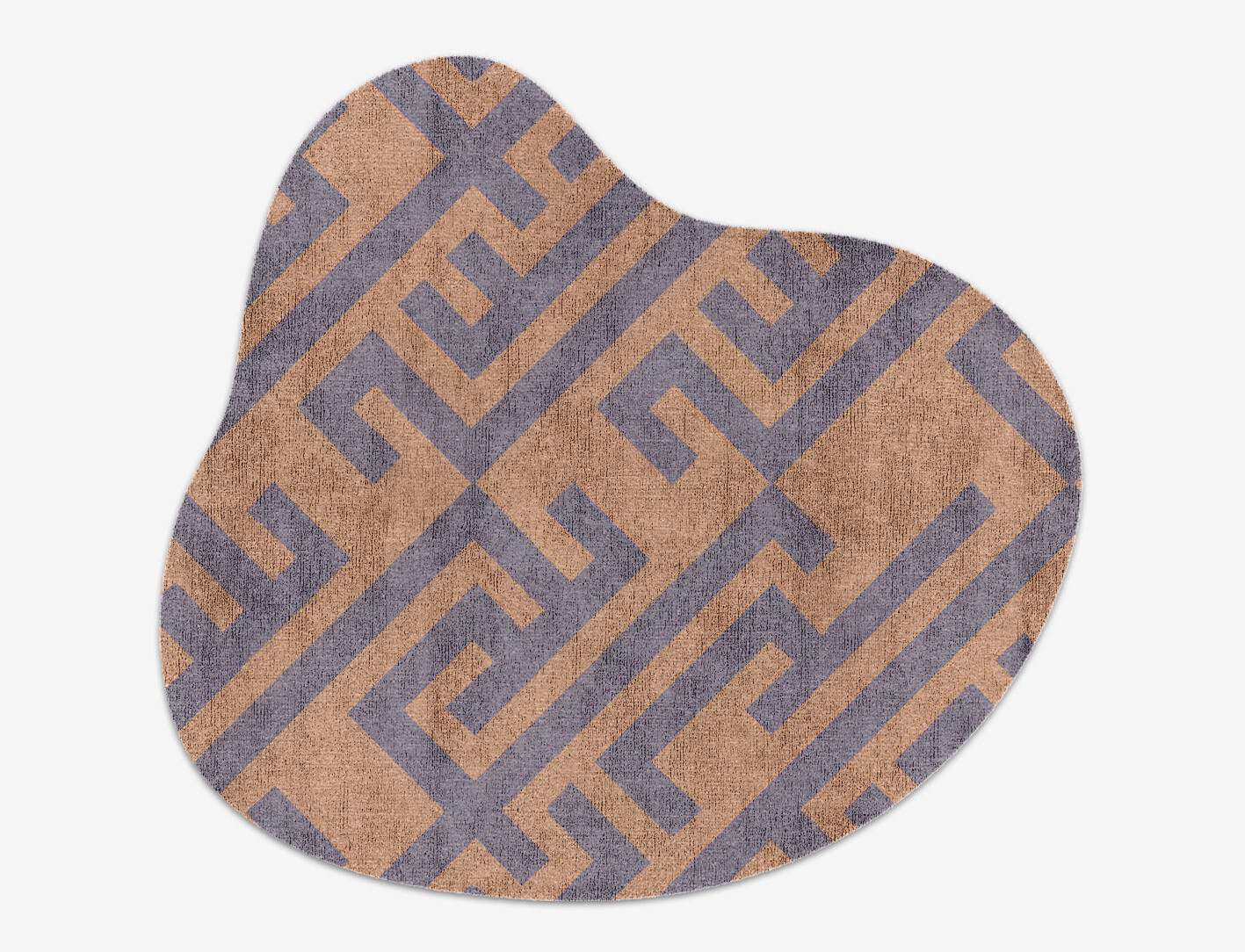 Oscar Geometric Splash Hand Knotted Bamboo Silk Custom Rug by Rug Artisan