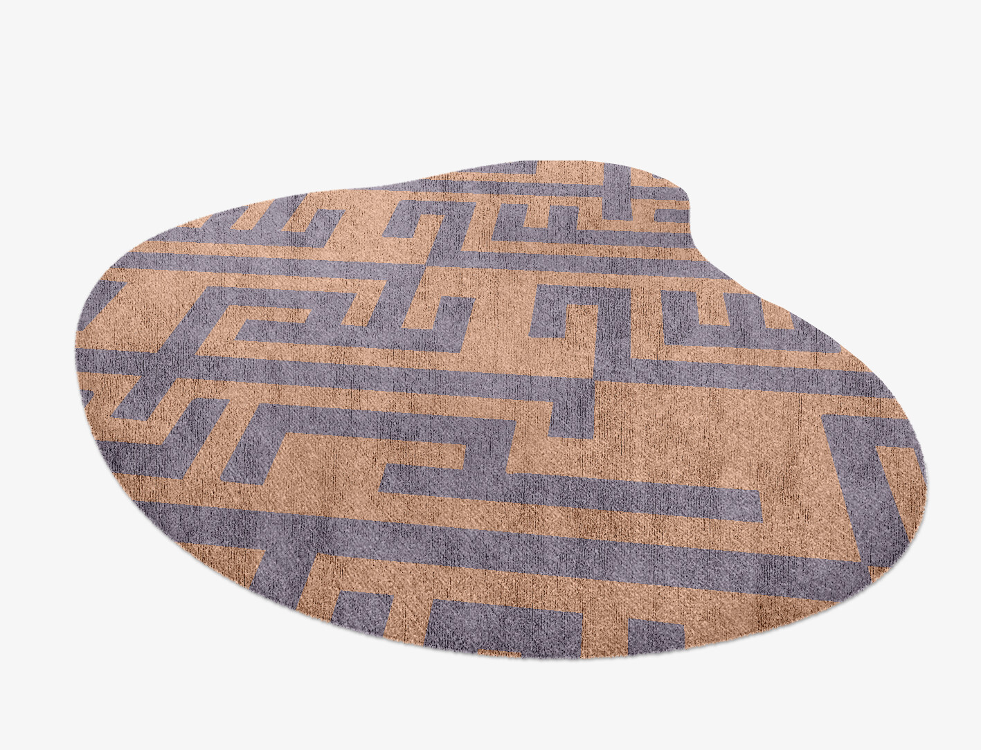 Oscar Geometric Splash Hand Knotted Bamboo Silk Custom Rug by Rug Artisan