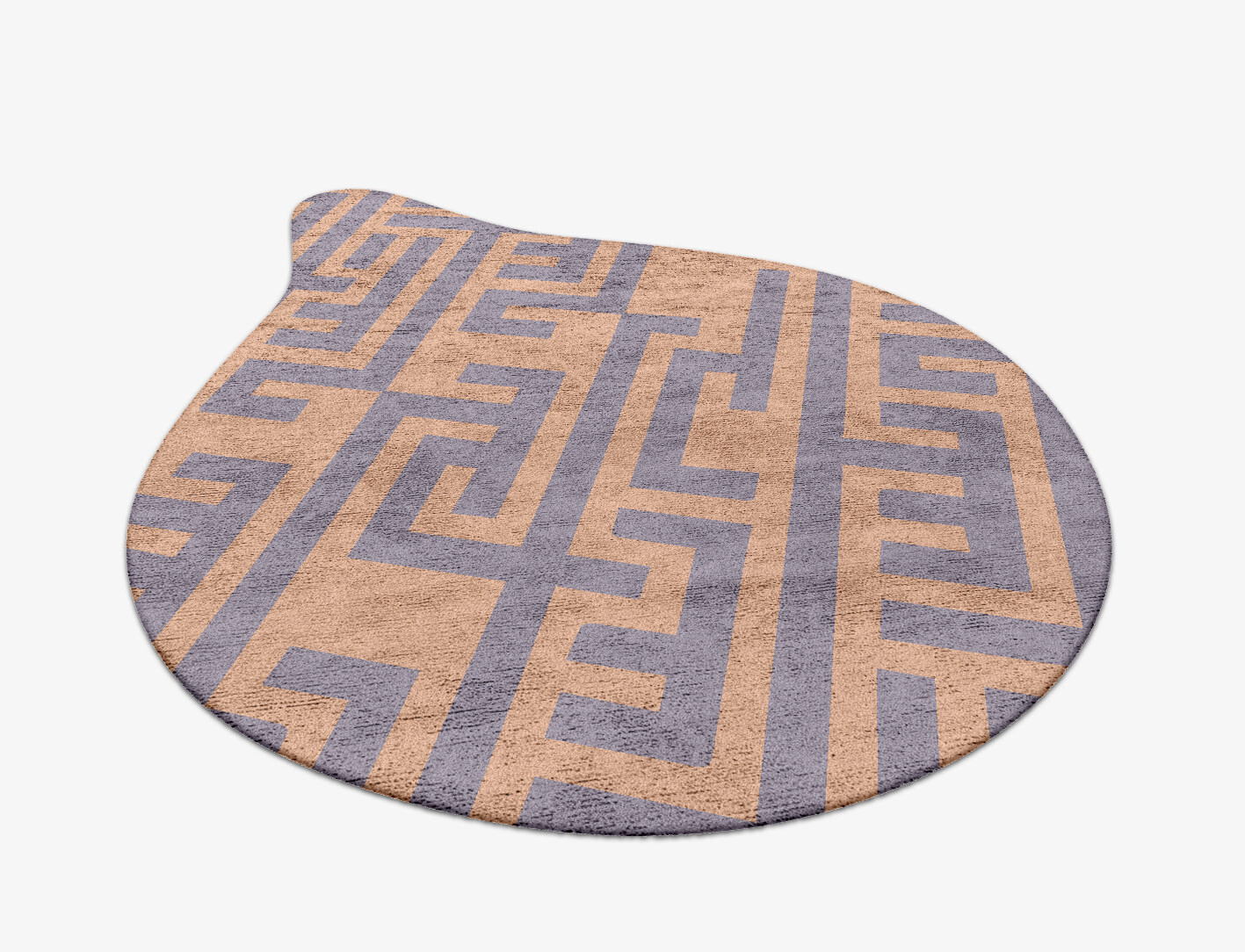Oscar Geometric Drop Hand Tufted Bamboo Silk Custom Rug by Rug Artisan