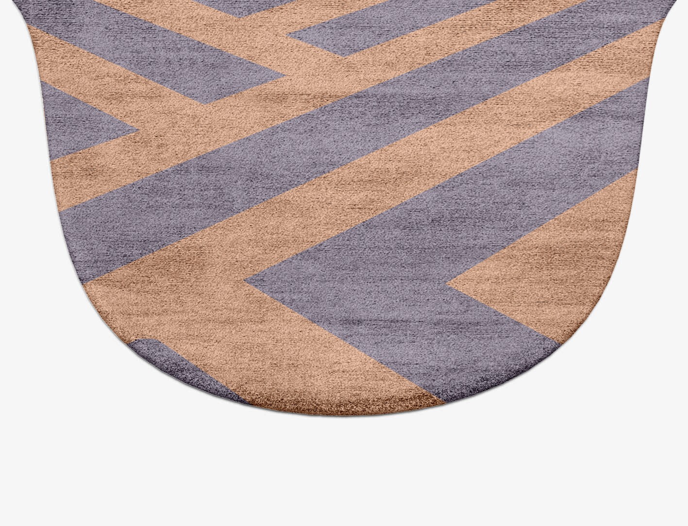 Oscar Geometric Drop Hand Tufted Bamboo Silk Custom Rug by Rug Artisan