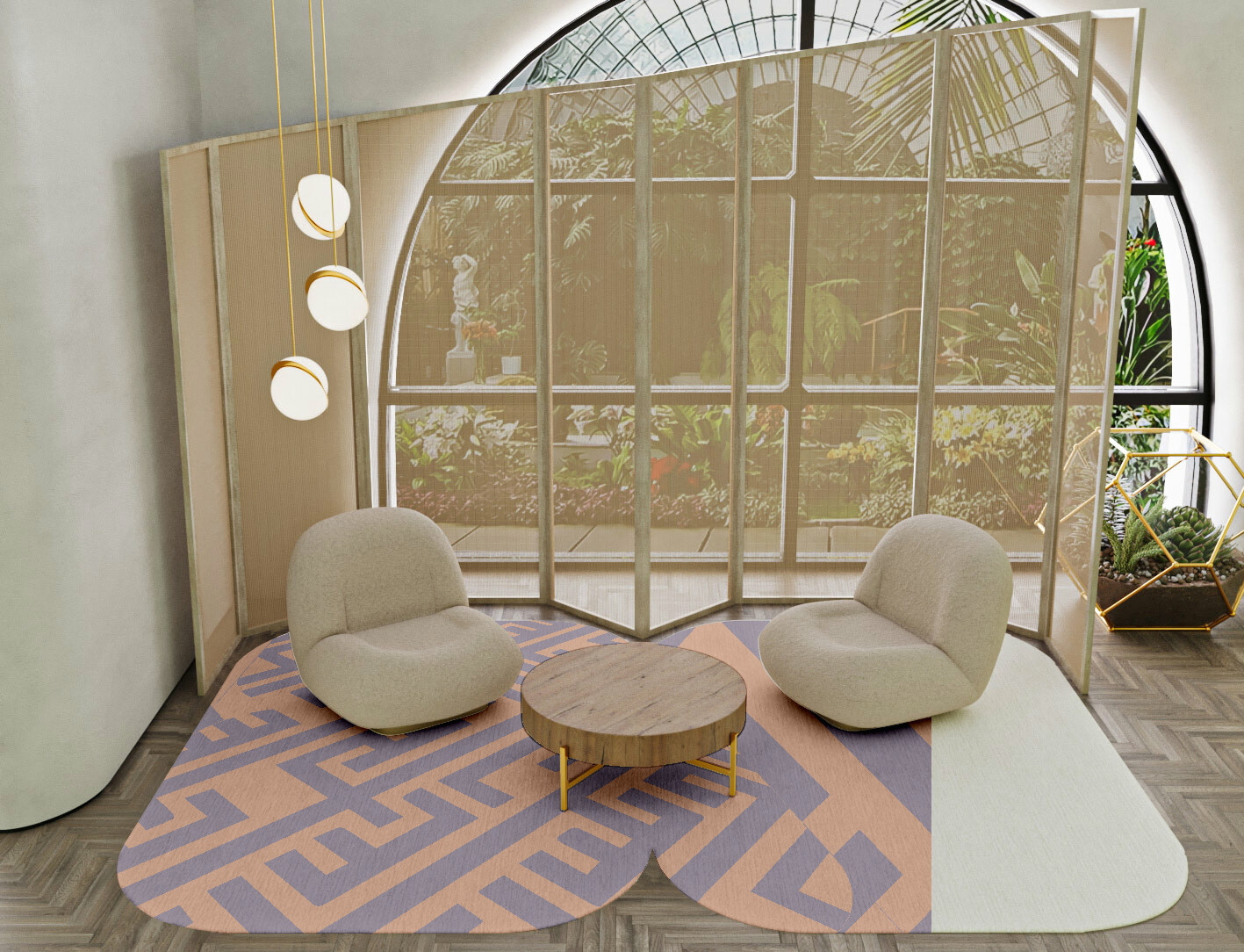 Oscar Geometric Eight Hand Tufted Pure Wool Custom Rug by Rug Artisan