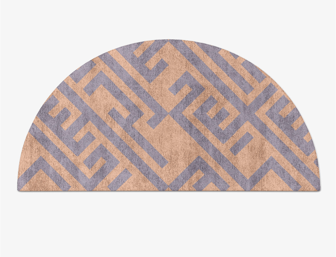 Oscar Geometric Halfmoon Hand Tufted Bamboo Silk Custom Rug by Rug Artisan