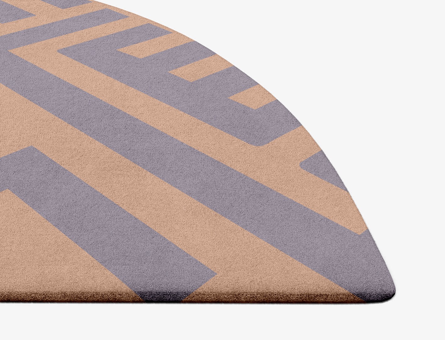 Oscar Geometric Halfmoon Hand Tufted Pure Wool Custom Rug by Rug Artisan