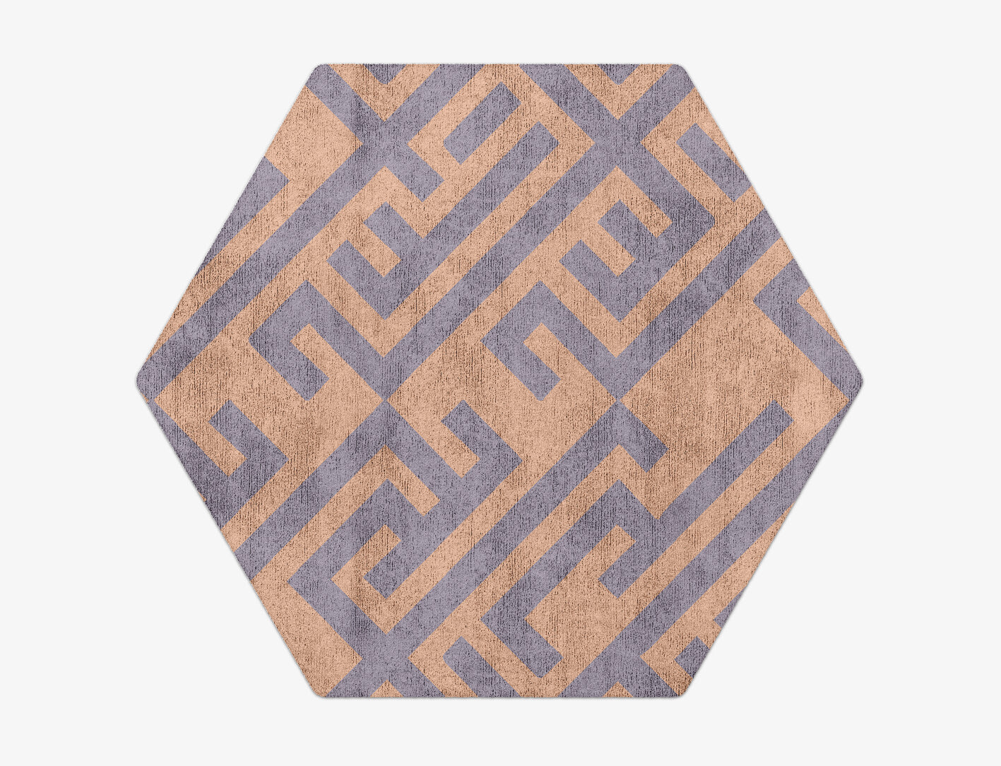 Oscar Geometric Hexagon Hand Tufted Bamboo Silk Custom Rug by Rug Artisan