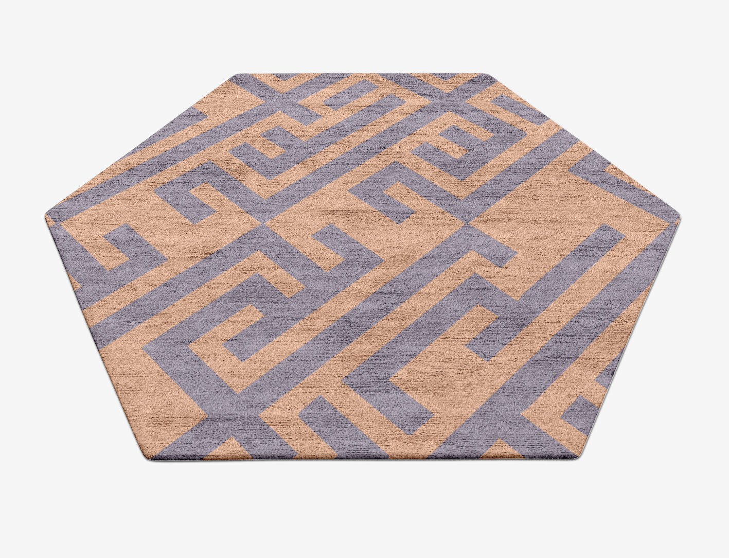 Oscar Geometric Hexagon Hand Tufted Bamboo Silk Custom Rug by Rug Artisan