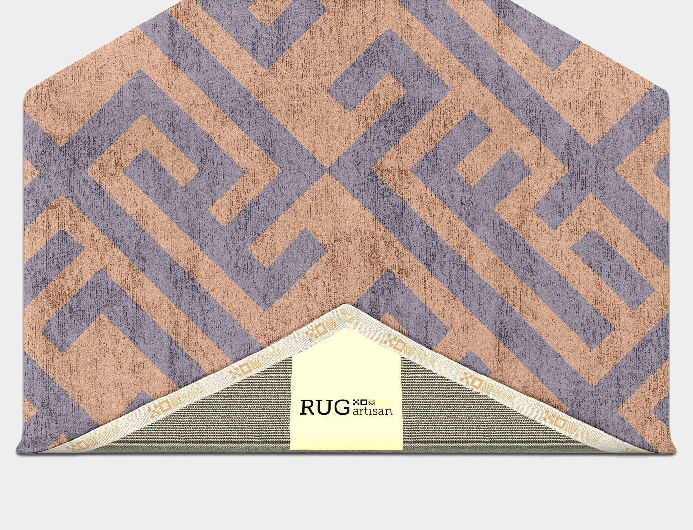 Oscar Geometric Hexagon Hand Tufted Bamboo Silk Custom Rug by Rug Artisan