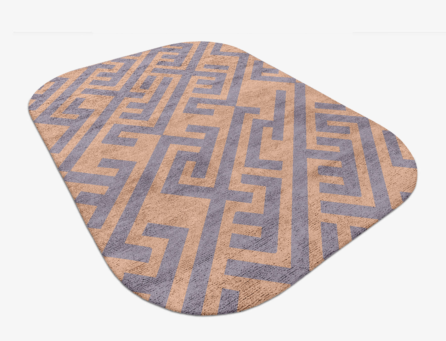 Oscar Geometric Oblong Hand Tufted Bamboo Silk Custom Rug by Rug Artisan