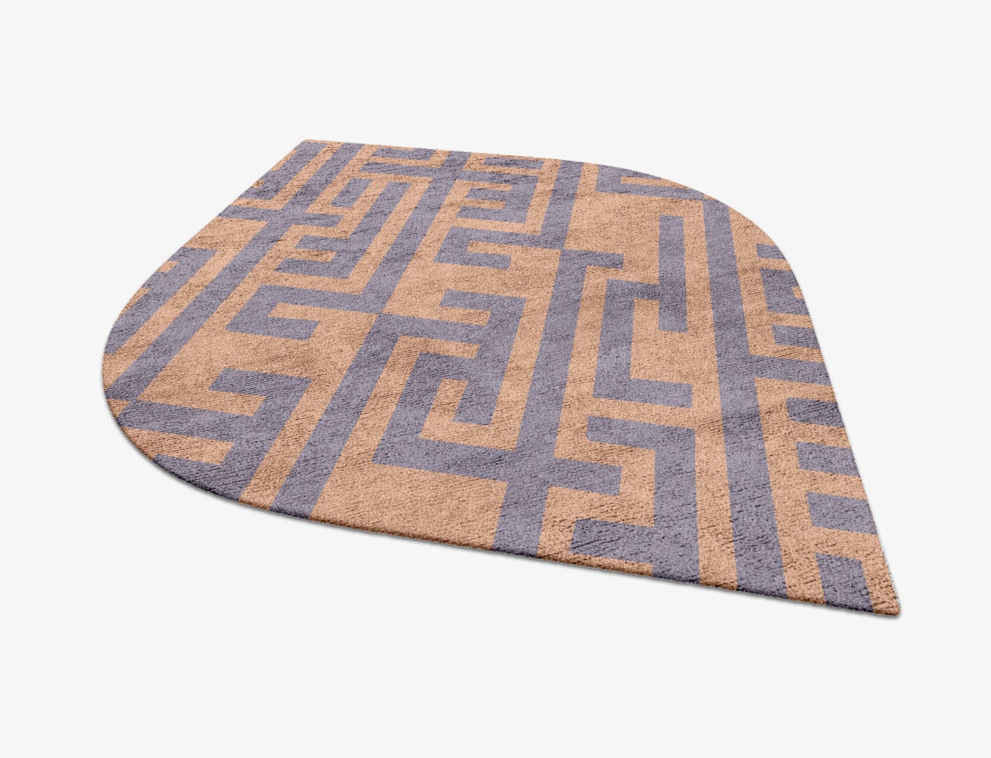 Oscar Geometric Ogee Hand Tufted Bamboo Silk Custom Rug by Rug Artisan