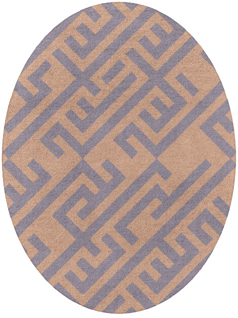 Oscar Modern Geometrics Oval Hand Tufted Pure Wool Custom Rug by Rug Artisan