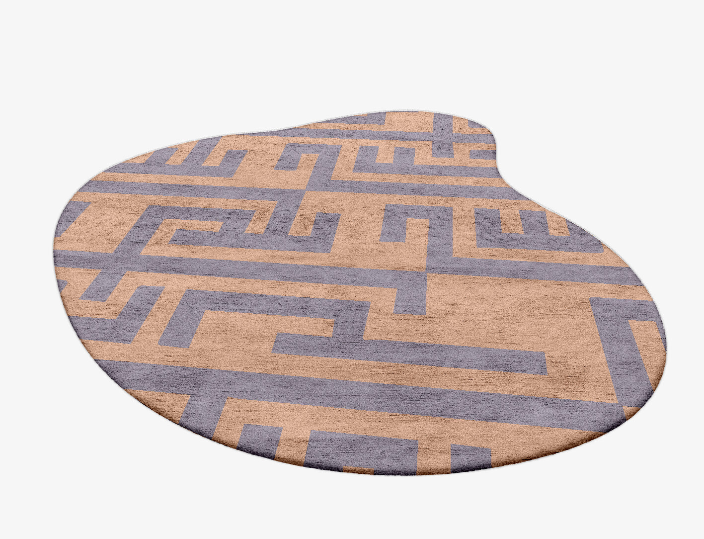 Oscar Geometric Splash Hand Tufted Bamboo Silk Custom Rug by Rug Artisan