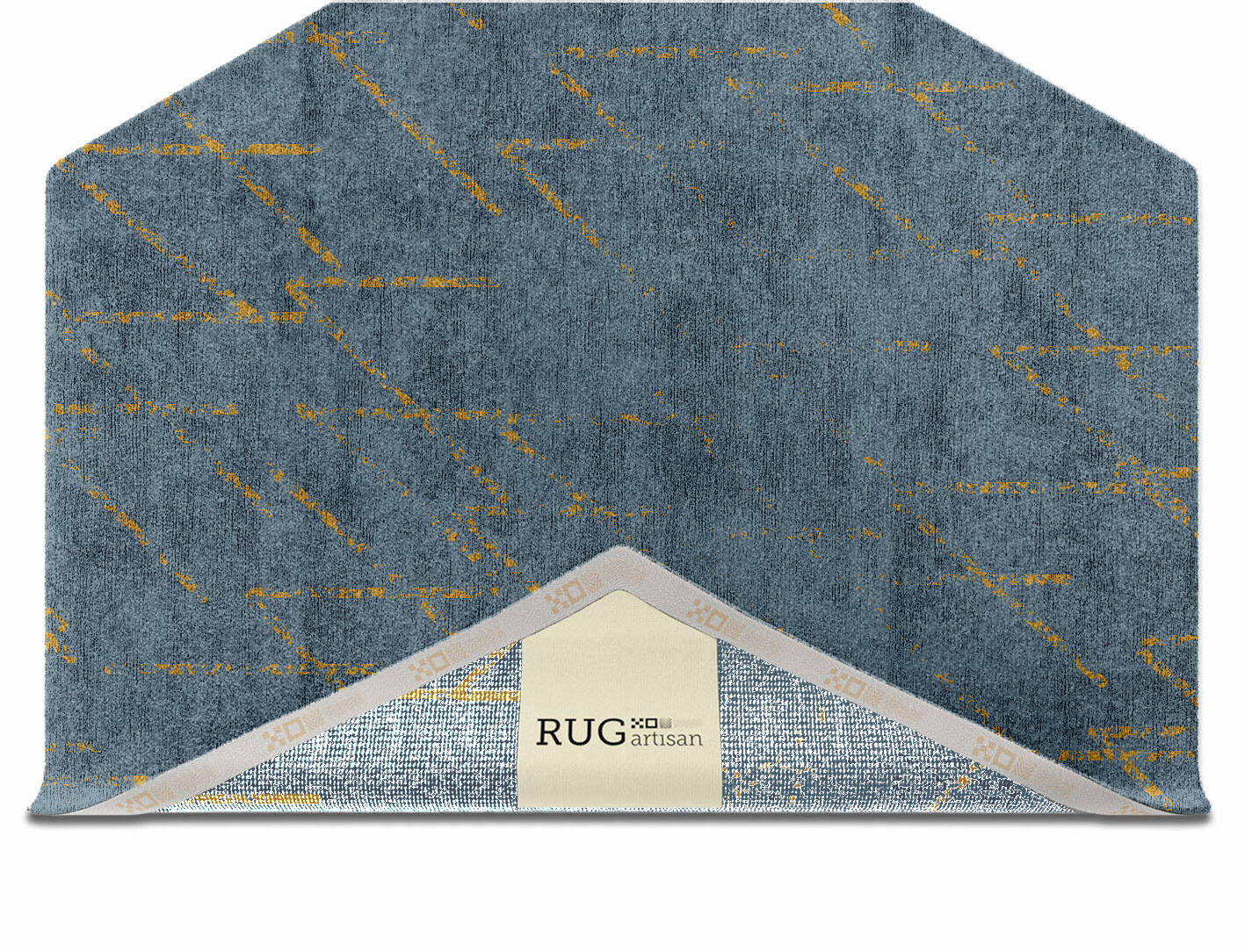 Oura  Hexagon Hand Knotted Bamboo Silk Custom Rug by Rug Artisan