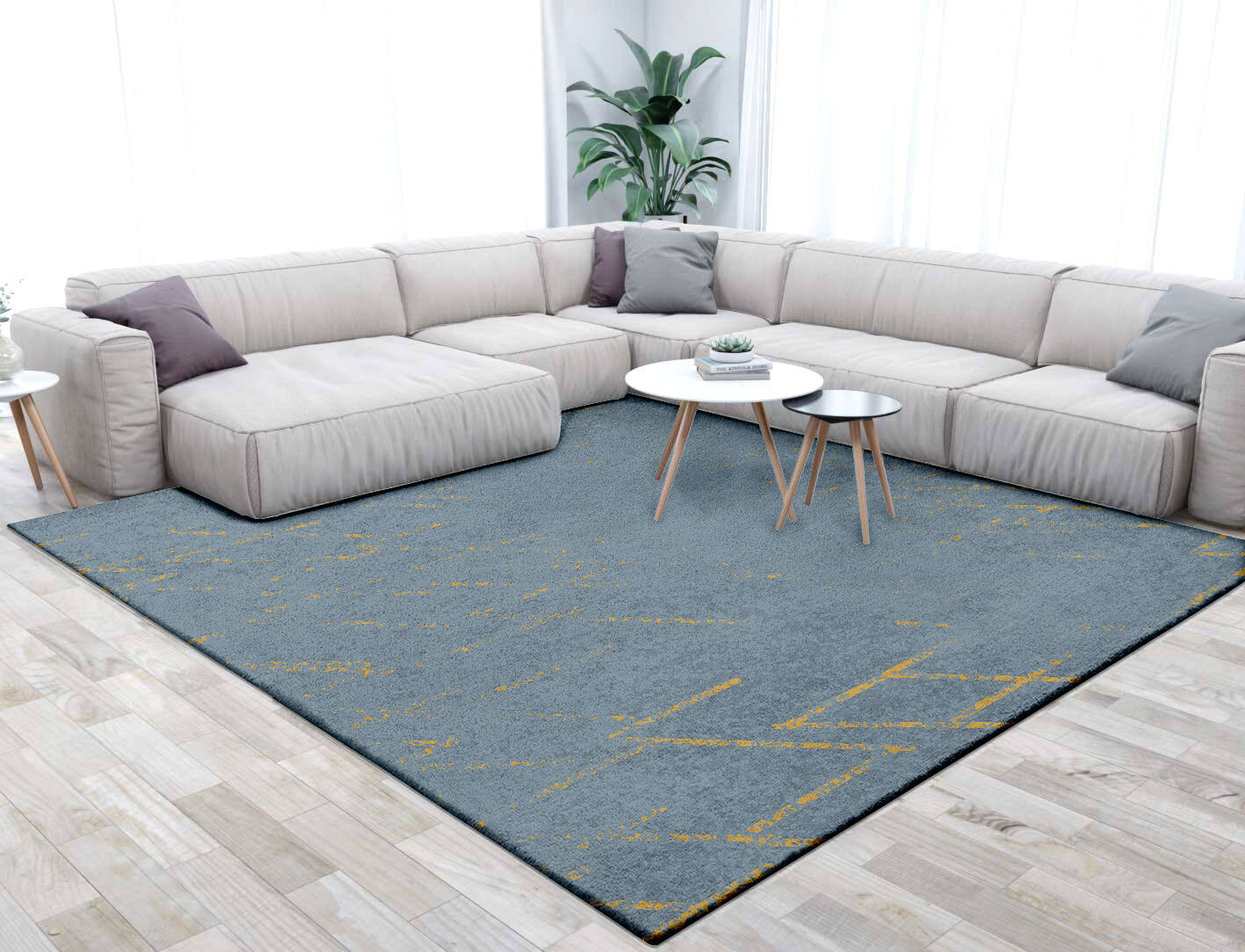 Oura  Square Hand Tufted Pure Wool Custom Rug by Rug Artisan