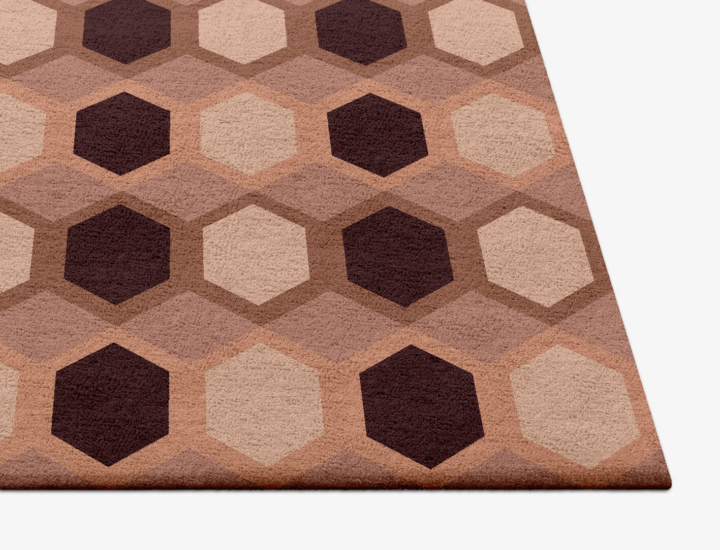 Outlined Modern Geometrics Square Hand Tufted Pure Wool Custom Rug by Rug Artisan
