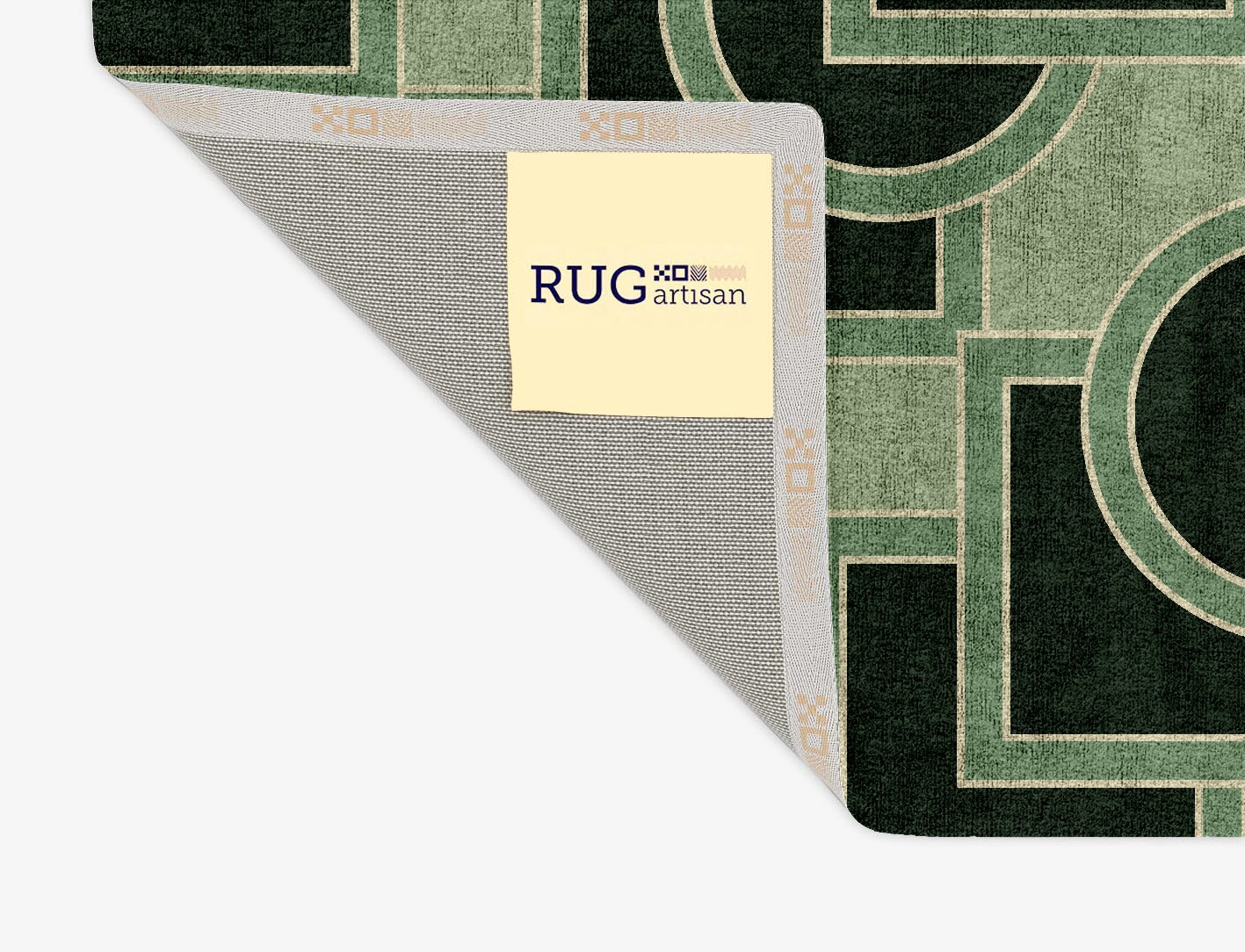 Overlaps Geometric Rectangle Hand Tufted Bamboo Silk Custom Rug by Rug Artisan