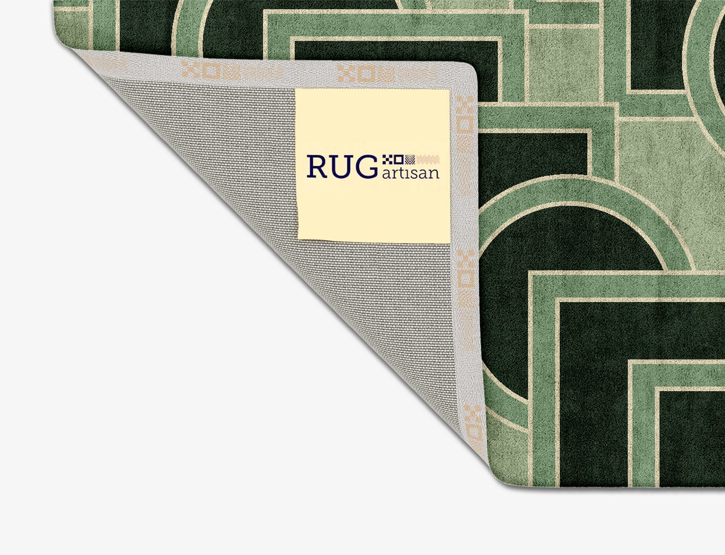Overlaps Geometric Square Hand Tufted Bamboo Silk Custom Rug by Rug Artisan